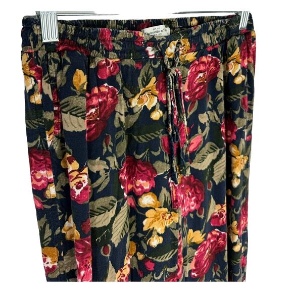 Abercrombie & Fitch Womens Floral Joggers Sweatpants Y2K Ankle Drawstring size S - Picture 2 of 4